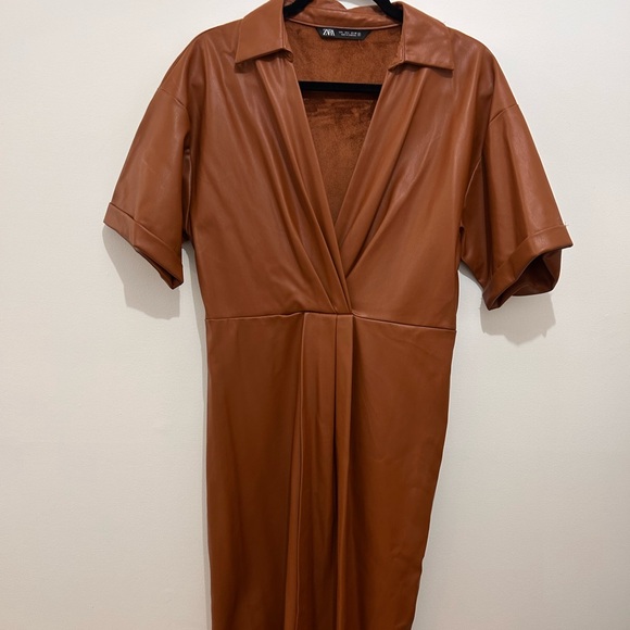 Zara faux leather dress - Picture 2 of 5